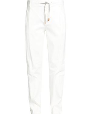 Eleventy Trousers Linen, Cotton, Elastane - White
