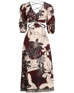 Twinset U&B Midi Dress Cotton, Polyester - Multicolor