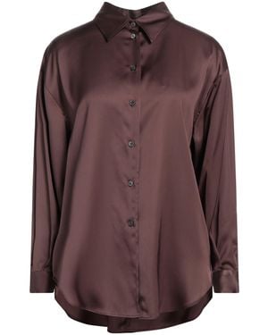 Glanshirt Hemd - Braun