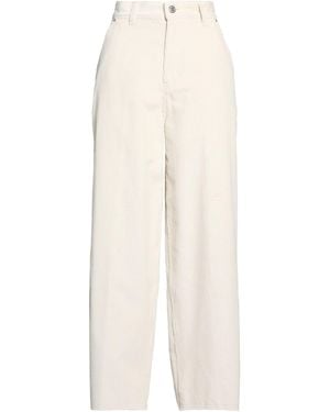 Ami Paris Ivory Trousers Cotton - White