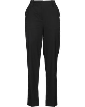 Ganni Trousers Ecovero Viscose, Recycled Polyester, Elastane, Polyester - Black