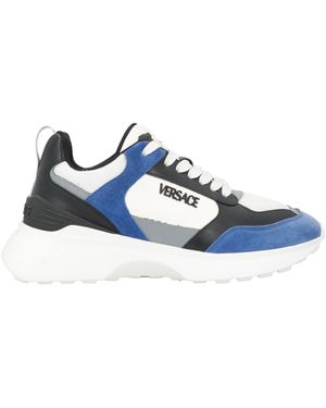 Versace Trainers Calfskin, Textile Fibres - Blue