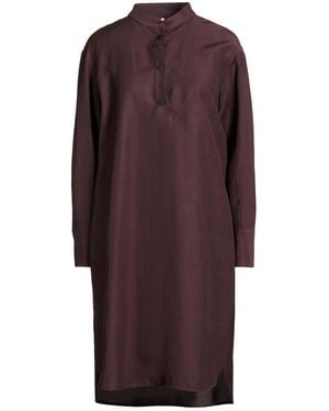 Liviana Conti Midi Dress Viscose, Linen - Purple