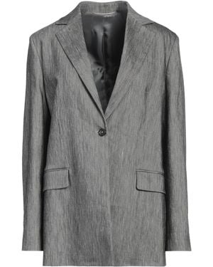 PT Torino Blazer Linen, Viscose, Elastane - Grey