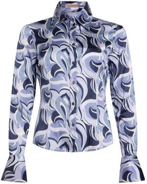 Camicettasnob Shirt Viscose, Silk, Elastane - Blue
