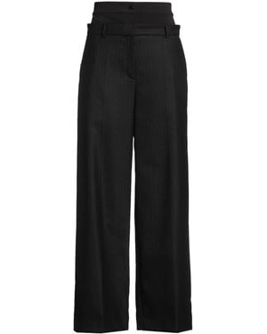 Sandro Trousers Polyester, Virgin Wool, Elastane - Black