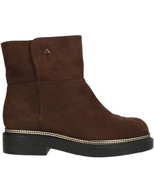 Grey Mer Dark Ankle Boots Leather - Brown