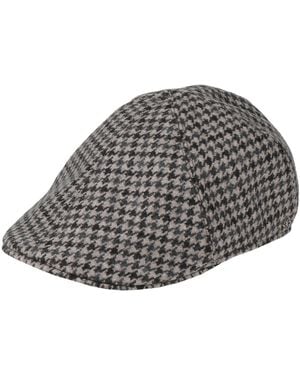 Tagliatore Taupe Hat Virgin Wool, Polyamide - Gray