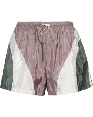 Palm Angels Lead Shorts & Bermuda Shorts Viscose, Polyamide, Cotton, Polyester - Purple