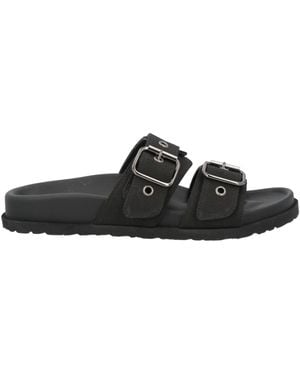 MSGM Sandals Textile Fibres - Black