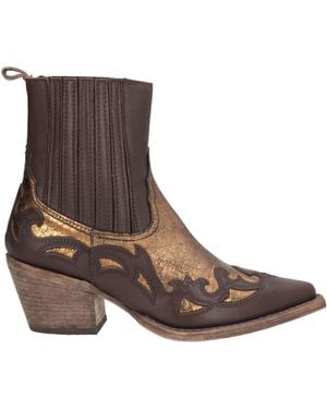 Piumi Dark Ankle Boots Leather - Brown