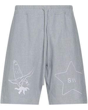 SAINTWOODS Shorts & Bermudashorts - Grau