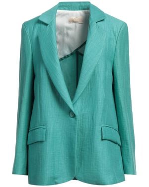 Kaos Blazer Linen, Viscose, Polyamide - Green