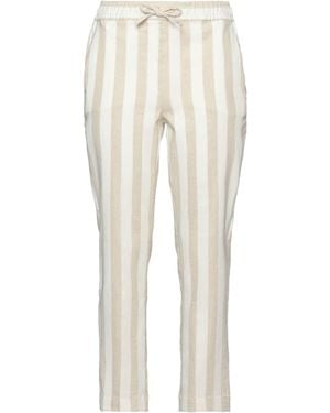 NINA BIANCHI Pants Polyester, Linen, Polyamide, Viscose, Elastane - White