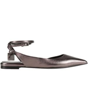 Tom Ford Lead Ballet Flats Sheepskin, Brass - White