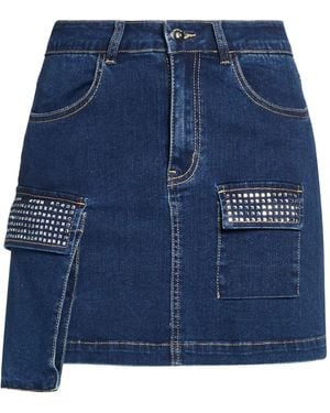No Secrets Denim Skirt - Blue