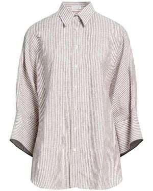 Brunello Cucinelli Light Shirt Linen, Brass - Grey