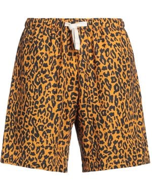 Palm Angels Shorts & Bermuda Shorts Linen, Cotton - Yellow