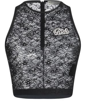 Alessandra Rich Top Polyamide, Elastane - Gray
