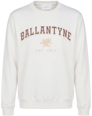 Ballantyne Cream Sweatshirt Cotton - White