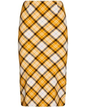 Burberry Midi Skirt Viscose, Elastane - Metallic