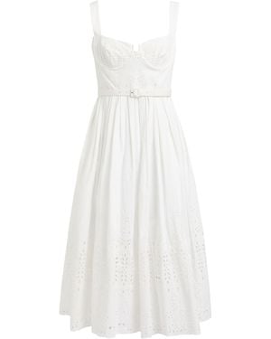 Self-Portrait Midi Dress - White