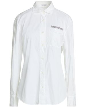 Brunello Cucinelli Shirt Cotton, Polyamide, Elastane - White