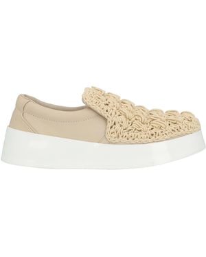 JW Anderson Sand Trainers Leather, Textile Fibres - Natural