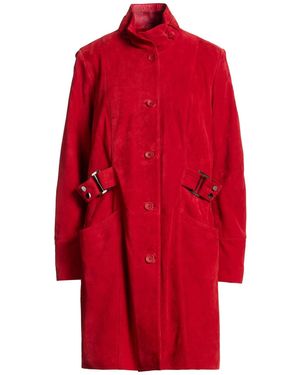 Polar Overcoat & Trench Coat Leather - Red