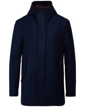 Bob Coat Polyester, Acrylic, Virgin Wool, Elastane - Blue