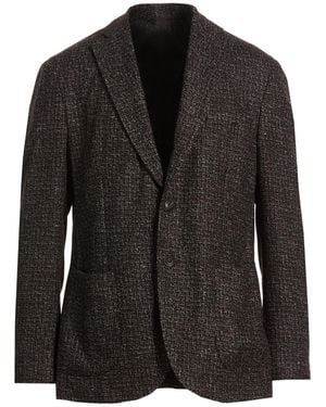 Luigi Bianchi Charcoal Blazer Wool, Polyester, Polyamide, Viscose - Black