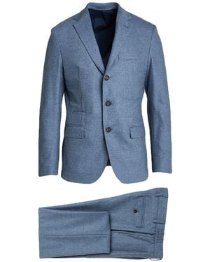 Eleventy Suit Wool, Cashmere, Elastane, Goat Skin - Blue