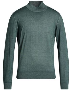 Canali Turtleneck Wool, Silk - Green