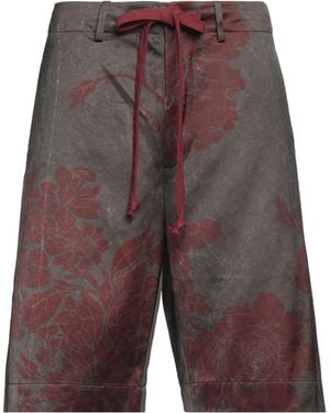 Uma Wang Dark Shorts & Bermuda Shorts Cotton, Viscose - Gray