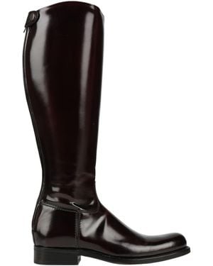 Alberto Fasciani Burgundy Boot Leather - Black