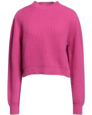 ANDAMANE Fuchsia Turtleneck Virgin Wool, Cashmere - Pink