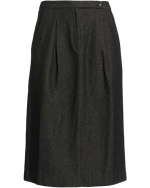 Massimo Alba Dark Midi Skirt Wool, Cotton - Black