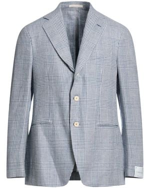 Caruso Blazer Linen, Wool - Blue