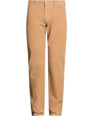 120% Lino Trousers Cotton, Elastane - Natural