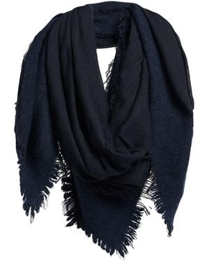 Faliero Sarti Midnight Scarf Virgin Wool, Cashmere, Silk, Polyester, Polyamide - Blue