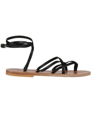 K. Jacques Thong Sandal Leather - Black