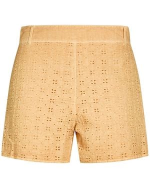 120% Lino Mustard Shorts & Bermuda Shorts Linen - Natural