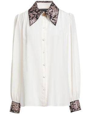 Dolce & Gabbana Ivory Shirt Silk, Polyester, Acetate, Metallic Polyester, Acrylic - White