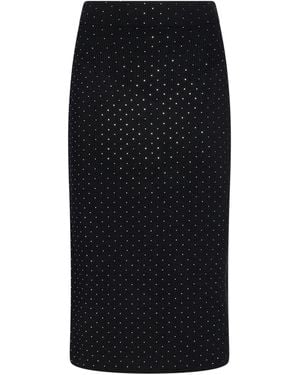 SIMONA CORSELLINI Midi Skirt Virgin Wool, Acrylic - Black