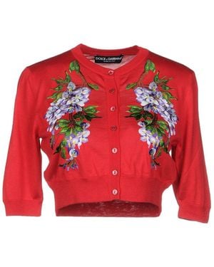 Dolce & Gabbana Wrap Cardigans Silk, Viscose - Red