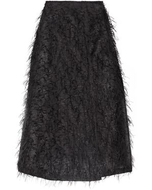 Shirtaporter Midi Skirt - Black