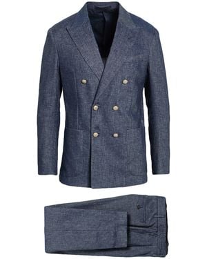 Eleventy Suit Cotton, Linen, Elastane - Blue