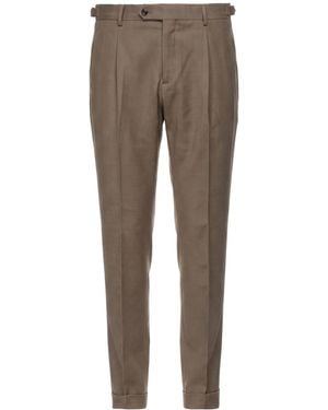 Berwich Taupe Pants Cotton, Elastane - Gray