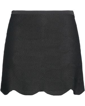 Tom Ford Mini Skirt Cotton, Silk - Black