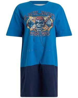 Conner Ives Mini Dress Cotton - Blue